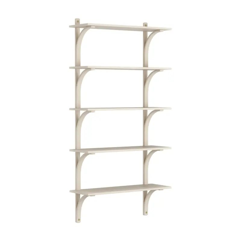 Endast denna vecka Levi Vägghylla 90 cm Stor, Mässing / Vitpigmenterad Ask