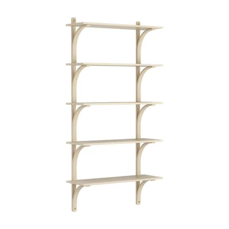 Levi Vägghylla 90 cm Stor, Mässing / Naturlack Ask Snabb frakt