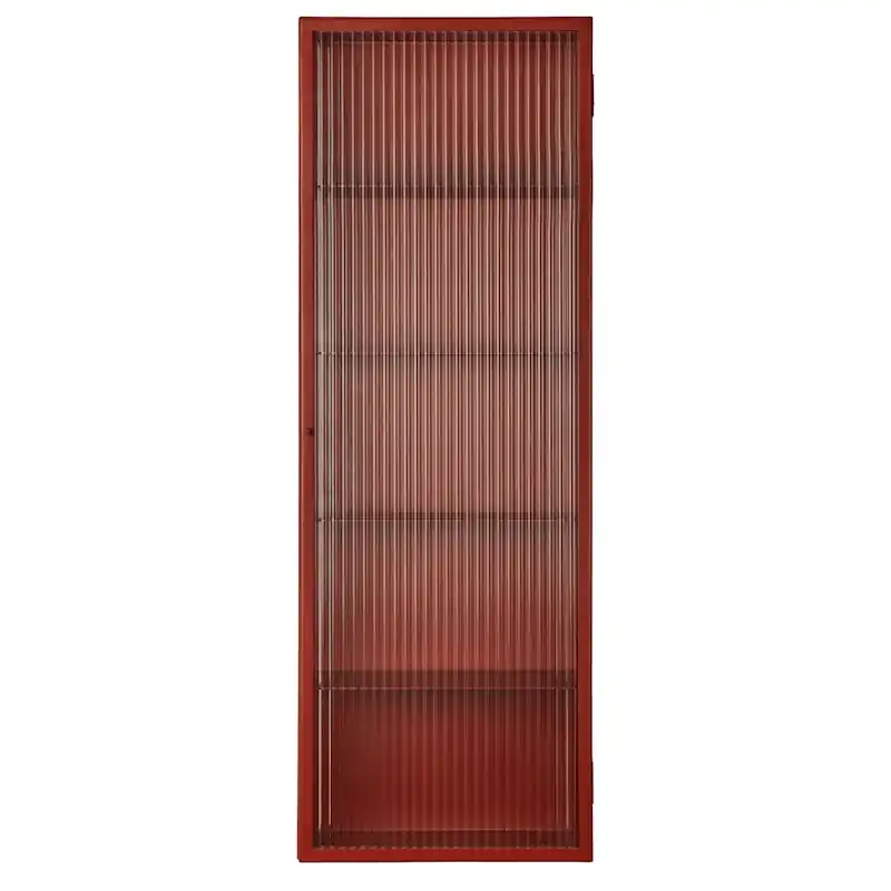 Haze Väggskåp Räfflat Glas 35x100 cm, Oxide Red Billig