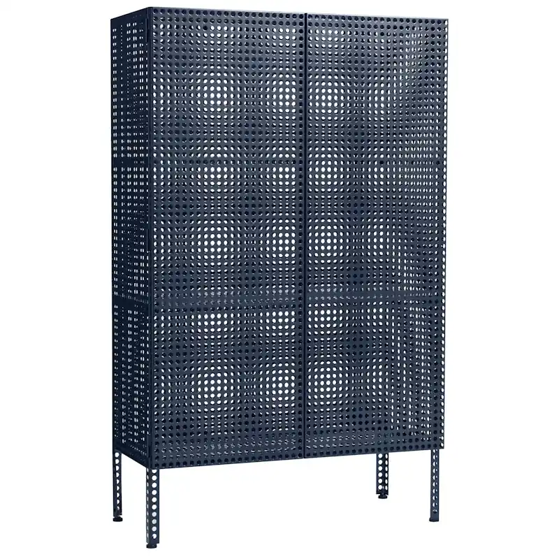 Begränsat antal Perforated Skåp Stor, Steel Blue
