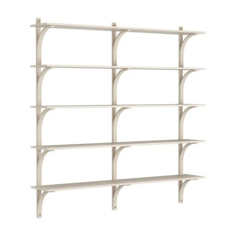 Begränsat erbjudande Levi Vägghylla 180 cm Stor, Mässing / Vitpigmenterad Ask