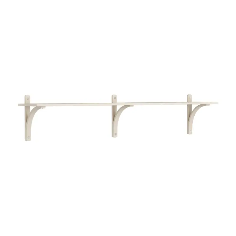 Levi Vägghylla 180 cm Liten, Aluminium / Vitpigmenterad Ek Rabatter