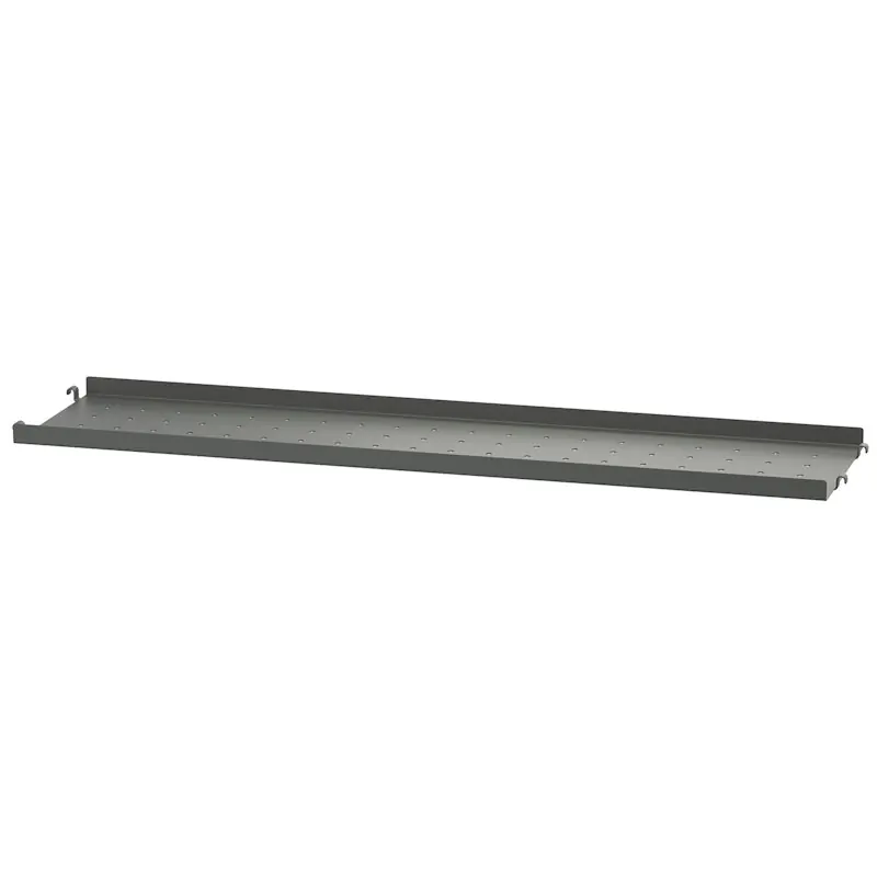 String Shelf With Low Edge Metal Hyllplan Med Låg Kant Metall 78x20 cm, Mörkgrå Rabatt