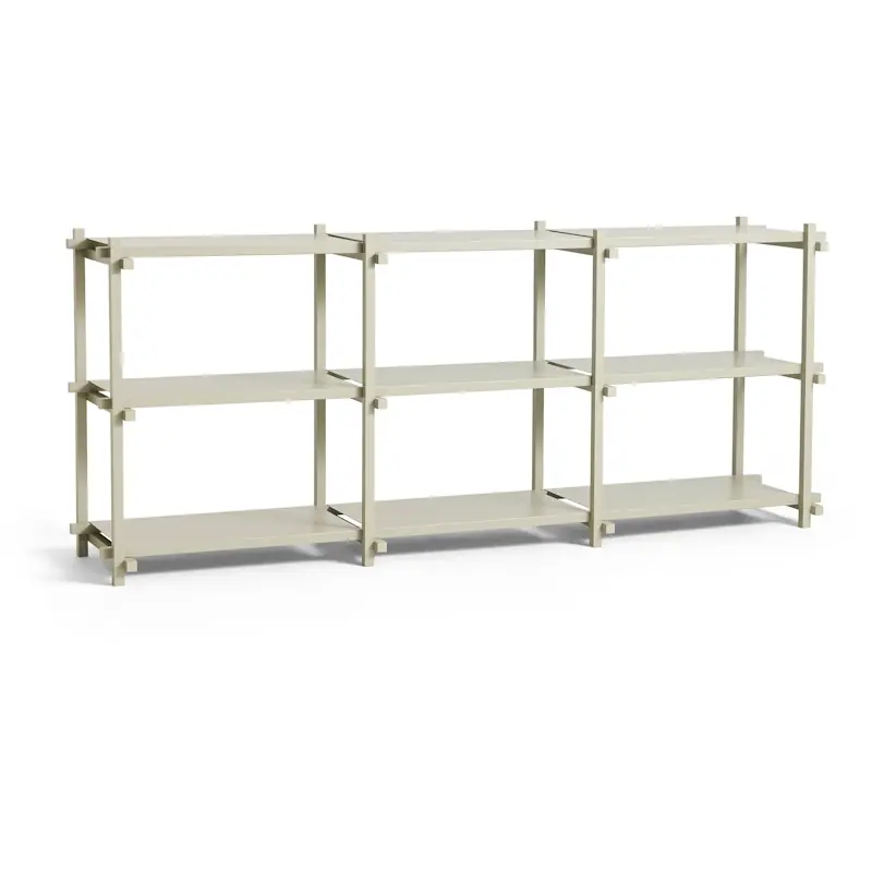 Woody Hyllsystem 2.0 Low Smokey Grey Beech / Smokey Grey Steel Snabb frakt