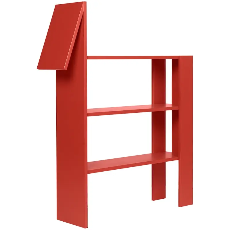 I lager Horse Bokhylla 91x111 cm, Poppy Red