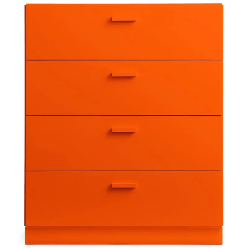 Relief Byrå Bred Med Sockel, Orange Sänkt pris