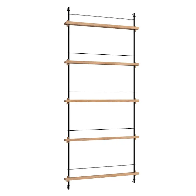 Kundfavorit Magazine Hylla 85x188 cm, Ek/Svart