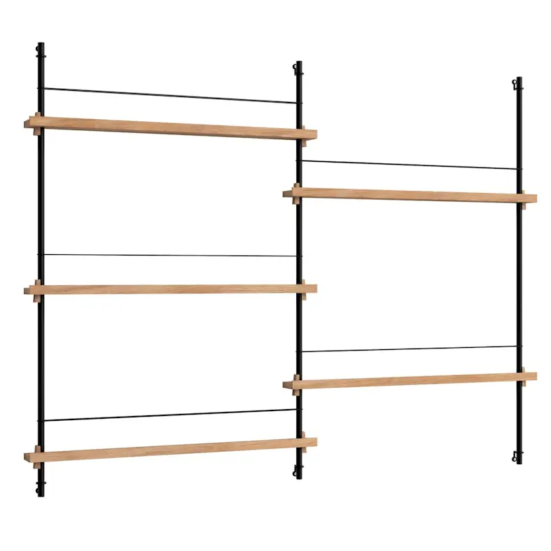 Billig Magazine Hylla 123x162 cm, Ek/Svart