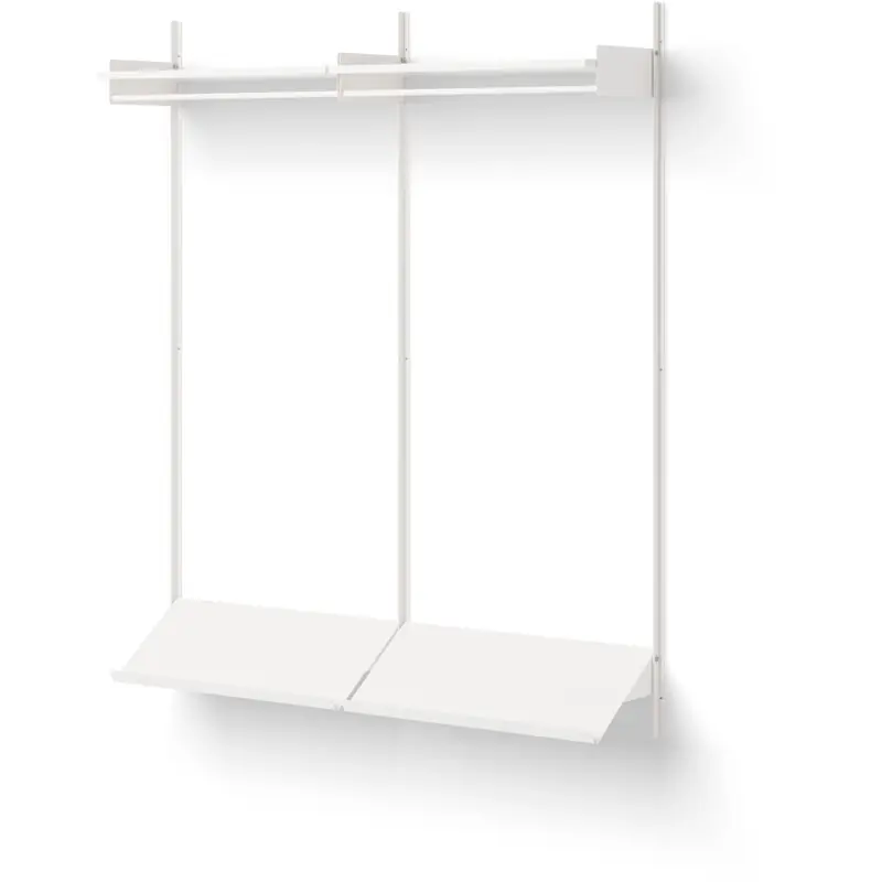risnedsättning Wardrobe 2 Hylla, Vit