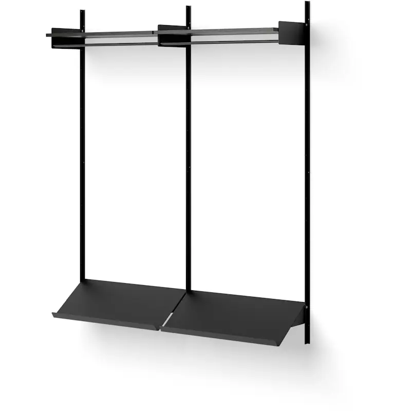 Endast denna vecka Wardrobe 2 Hylla, Svart / Svart Ask