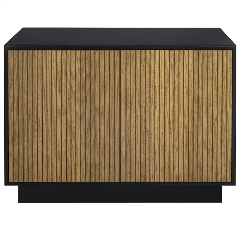 Fynd Line Burned Walnut Skänk Med 2 Dörrar, Svart