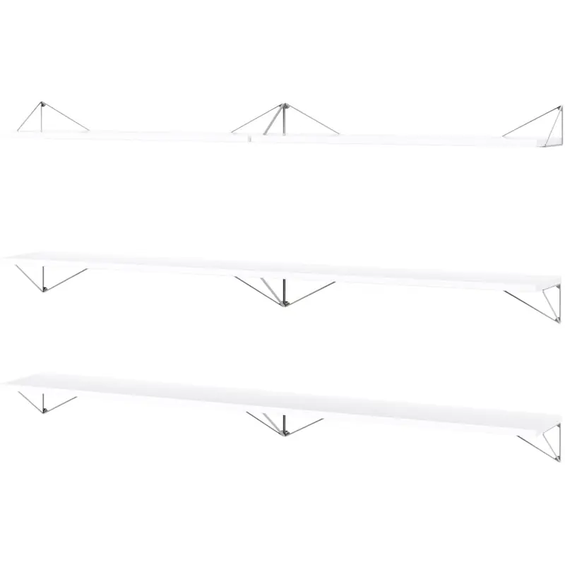 Pythagoras Hyllpaket 6 Hyllplan, Vit / Krom Populärt val