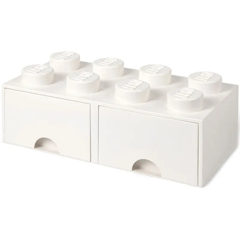 LEGO® Förvaring Med 2 Lådor 8 Knoppar, Vit Beställ nu