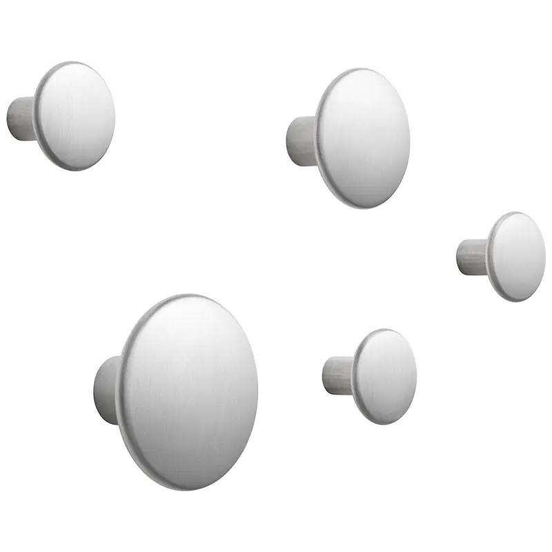 Dots Krokar Metall 5-pack, Aluminium Begränsat erbjudande