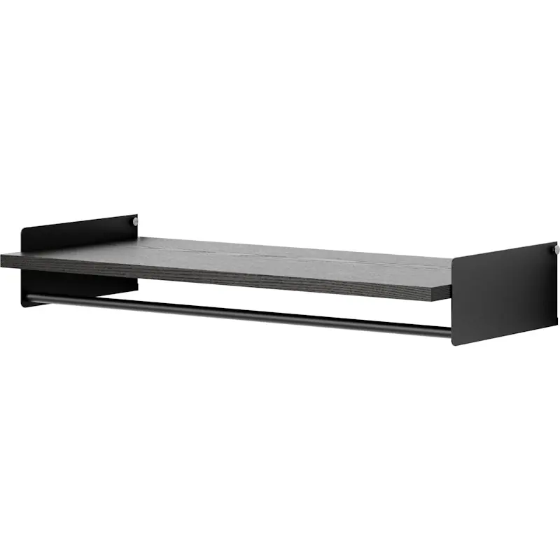 Trygg betalning Garderobshylla Set 35x80 cm, Svart Ask / Svart