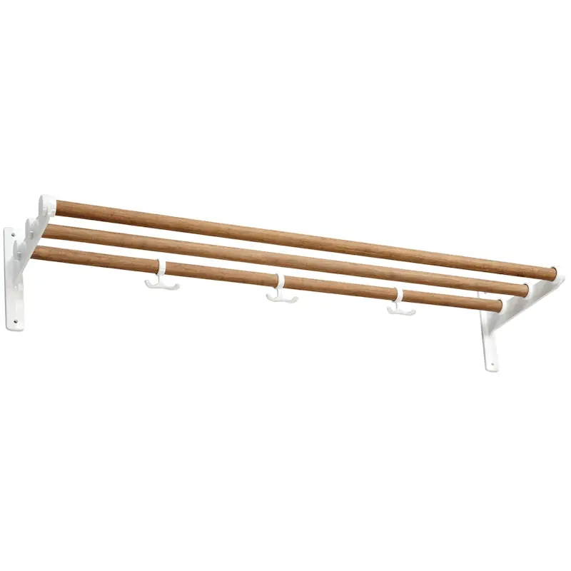 Köp nu Nostalgi Hatthylla / Skohylla 100 cm, Vit / Bambu