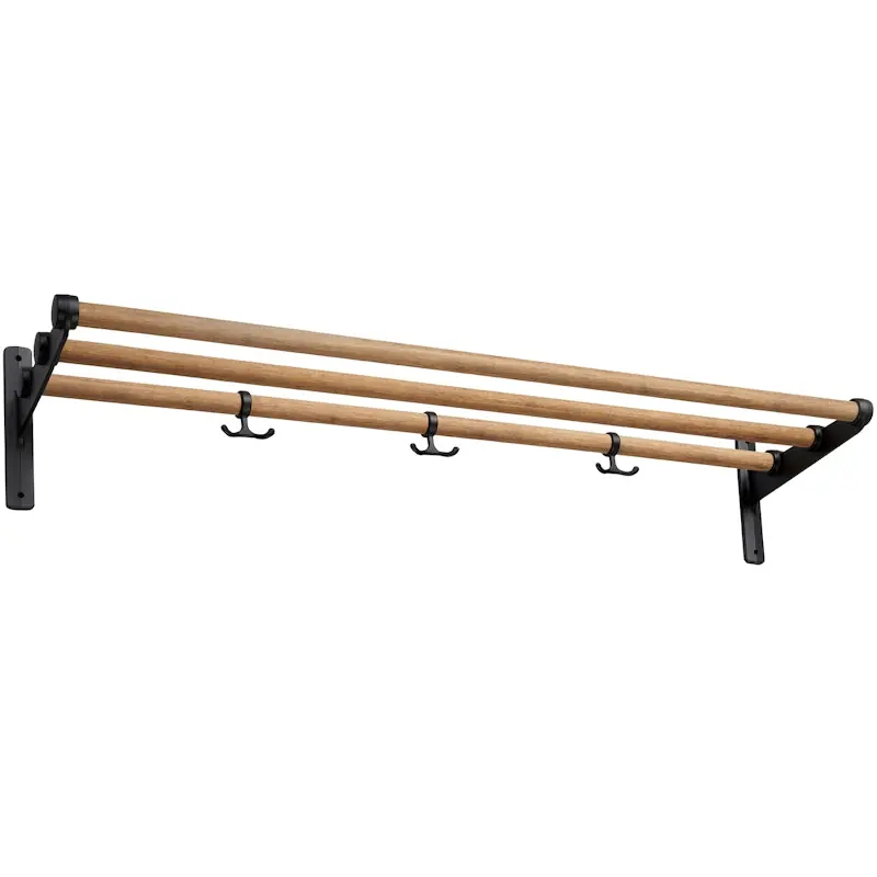Nostalgi Hatthylla / Skohylla 100 cm, Svart / Bambu Premium