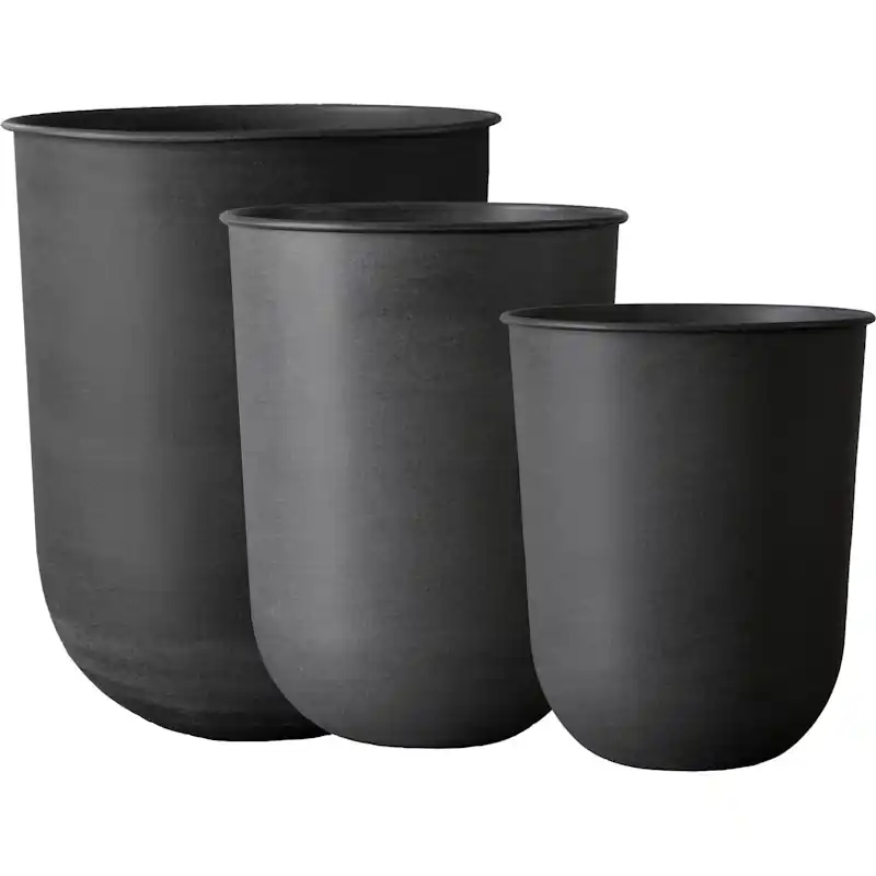 Out Kruka, 3-pack, Svart Extra rabatt