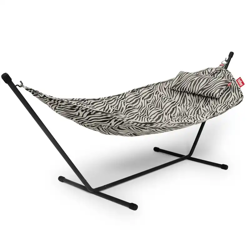 Begränsat antal Headdemock Superb Hängmatta + Kudde, Zebra Creme / Black