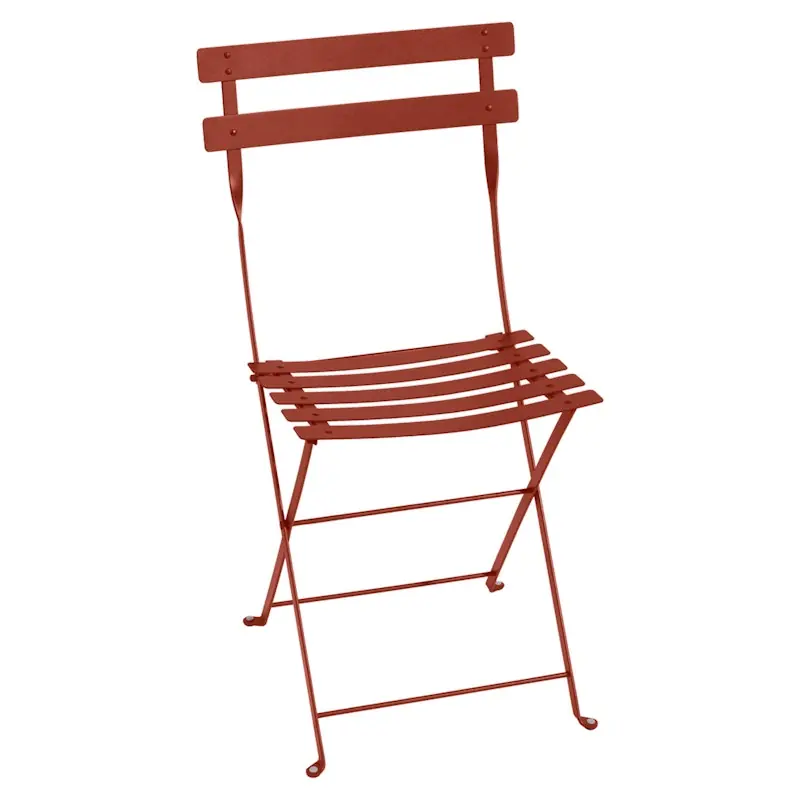 Snabb leverans Bistro Stol Metall, Red Ochre
