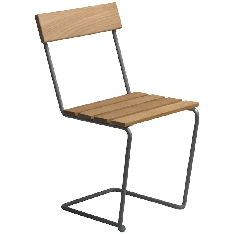 Billigare Stol 1, Obehandlad Teak / Varmförzinkat Stål