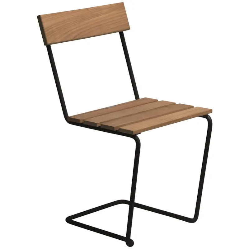 Stol 1, Obehandlad Teak / Svart Outlet