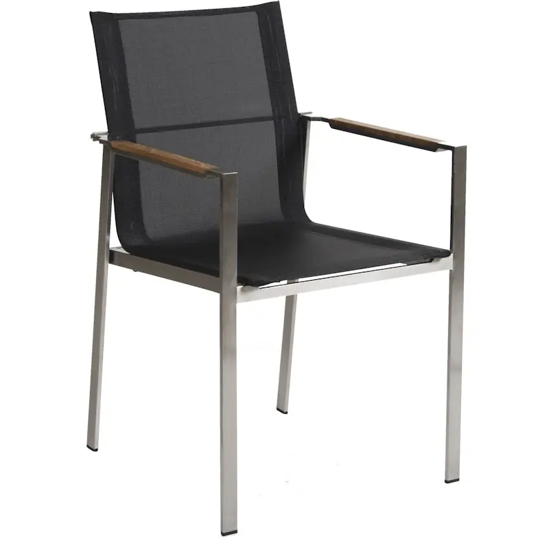 Gotland Stapelstol, Rostfri/Svart Premium
