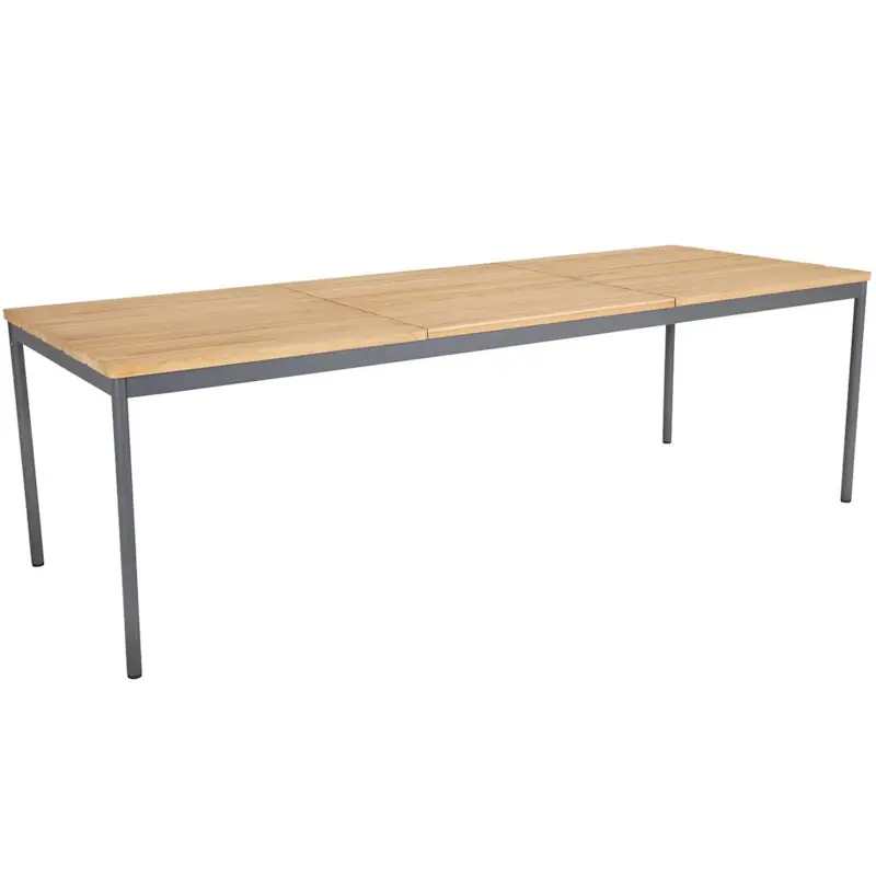 Fri frakt Nox Matbord Aluminium/Teak 90x238 cm, Antracit