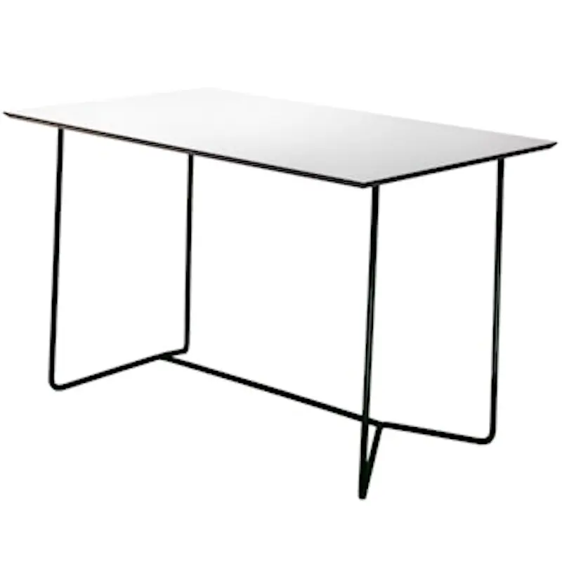 High Tech Bord 70x100 cm, Vit Laminat / Svart Populär