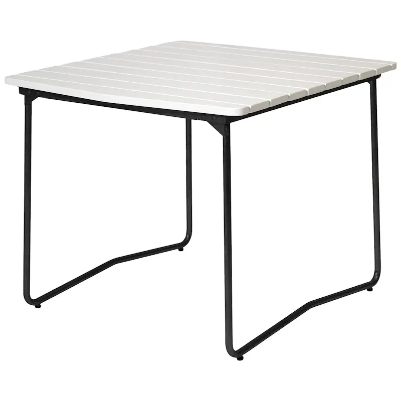 B31 Bord 84x92 cm, Vitlackerad Ek / Svart Säker betalning