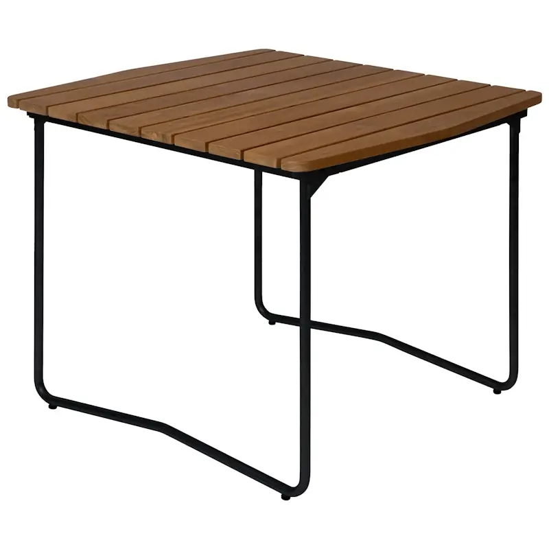 Rabatt B31 Bord 84x92 cm, Obehandlad Teak / Svart