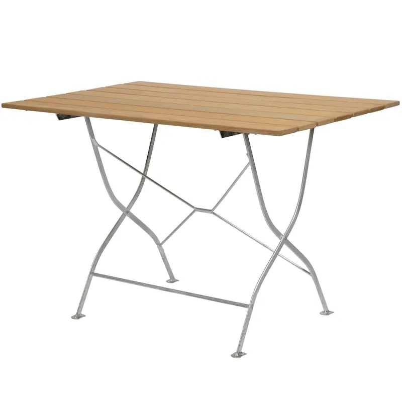 Bryggeribord 70x110 cm, Obehandlad Teak / Varmförzinkat Stål Outlet