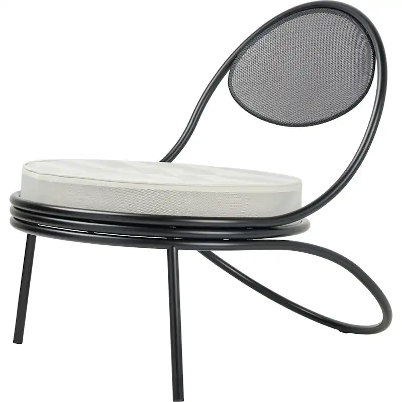 Copacabana Loungestol, Svart / Leslie Stripe 020 Snabb frakt