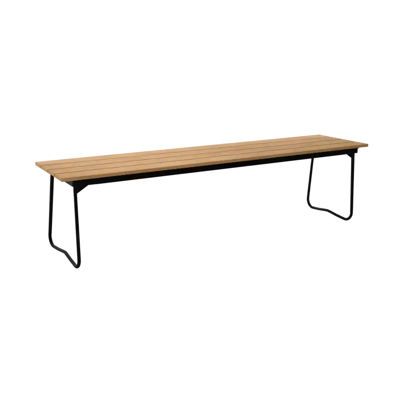 Kampanj Bänk 9 170 cm, Oljad Ek / Svart Stål