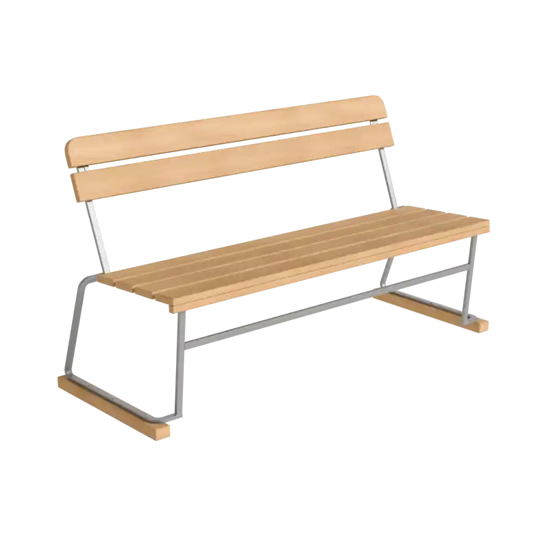 Soffa 3 140 cm, Oljad Ek / Varmförzinkat Stål Handla nu