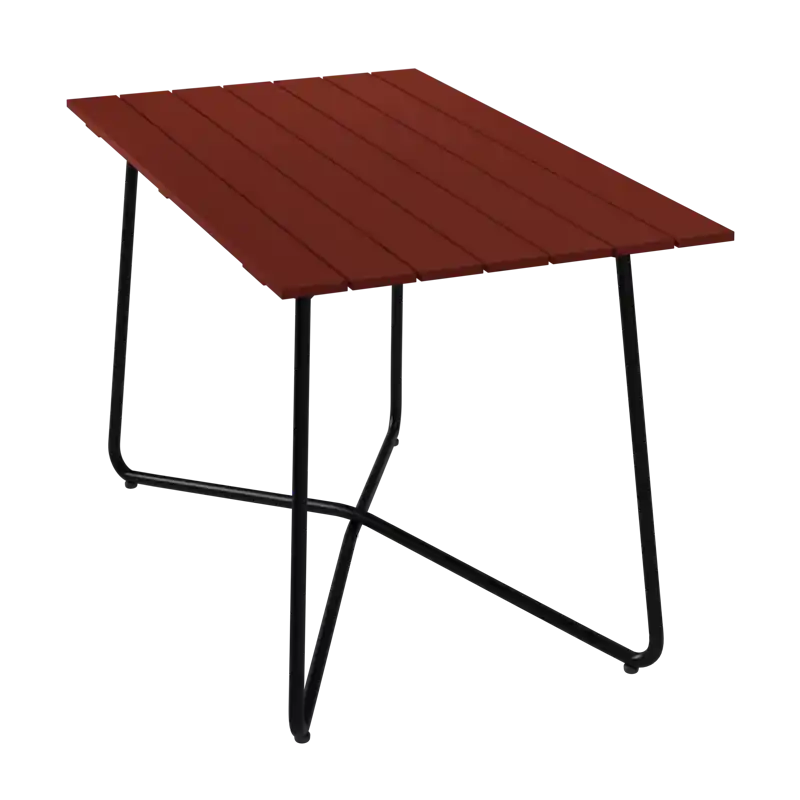 B25A Bord 70x120 cm, Mörkröd / Svart Snabb leverans