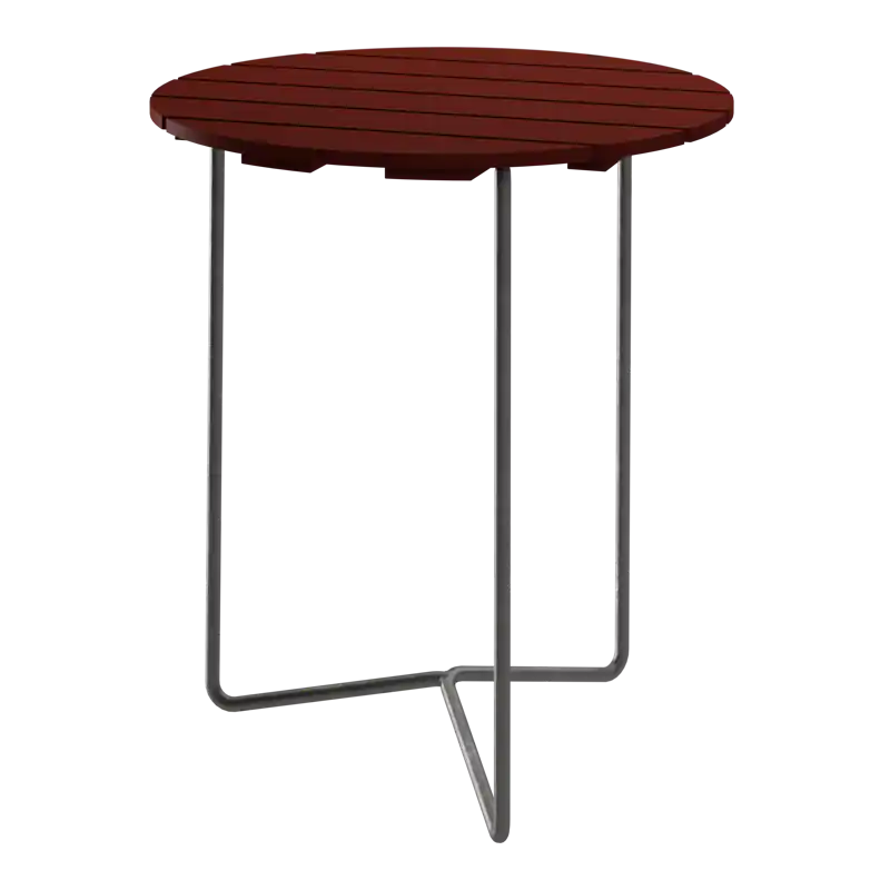 Billig 6B Bord Ø60 cm, Mörkröd / Svart