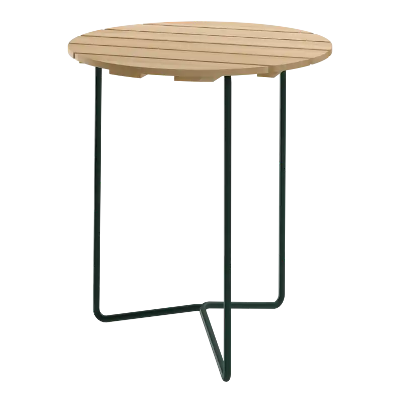 6B Bord Ø60 cm, Oljad Furu / Grön Lågt pris