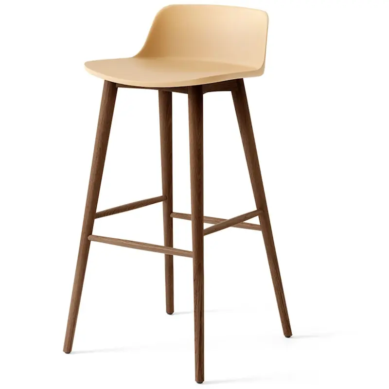 Rely HW123 Lågt Ryggstöd 75 cm, Lackerad Valnöt / Beige Sand Billig