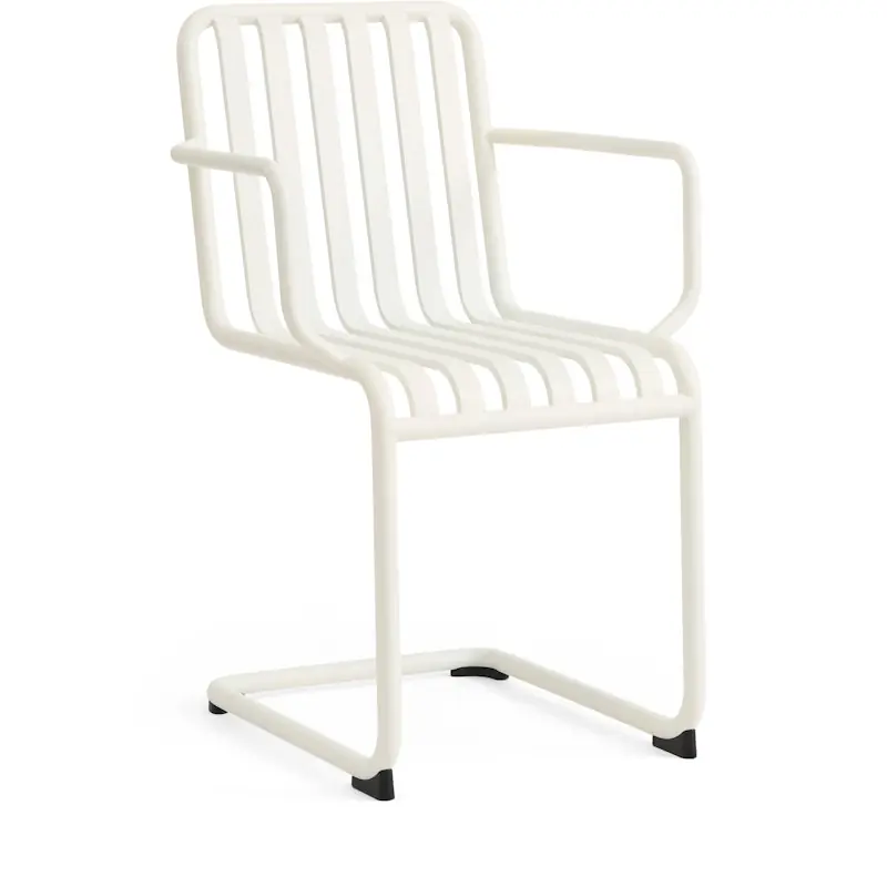Palissade Cantilever Armchair, Cream white powder coated steel Kampanj