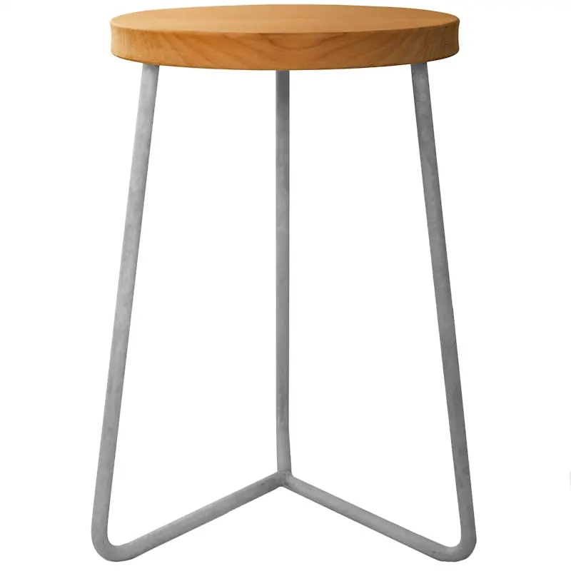 Pall V1 45 cm, Obehandlad Teak / Varmförzinkat Stål Reapris
