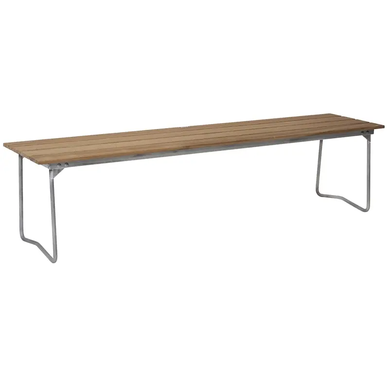 Kampanj Bänk 9 170 cm, Oljad Ek / Varmförzinkat Stål