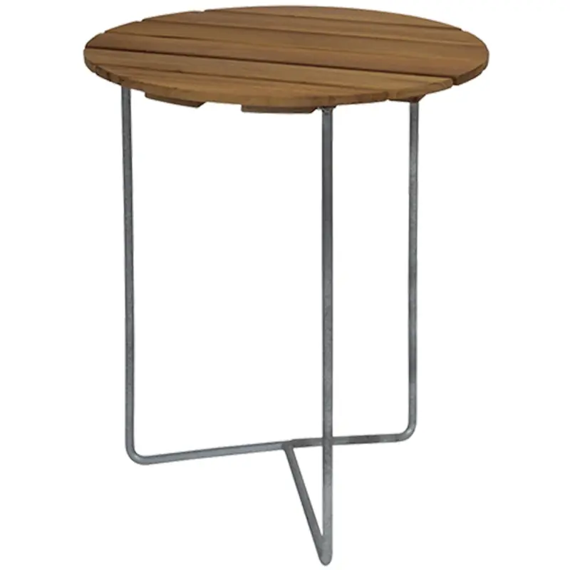 6B Bord Ø60 cm, Obehandlad Teak / Varmförzinkat Stål Handla nu