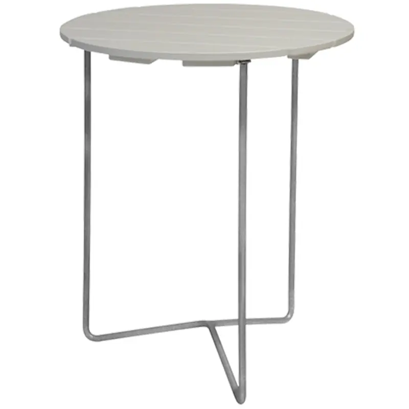 6B Bord Ø60 cm, Vitlackad Ek / Varmförzinkat Stål Erbjudande
