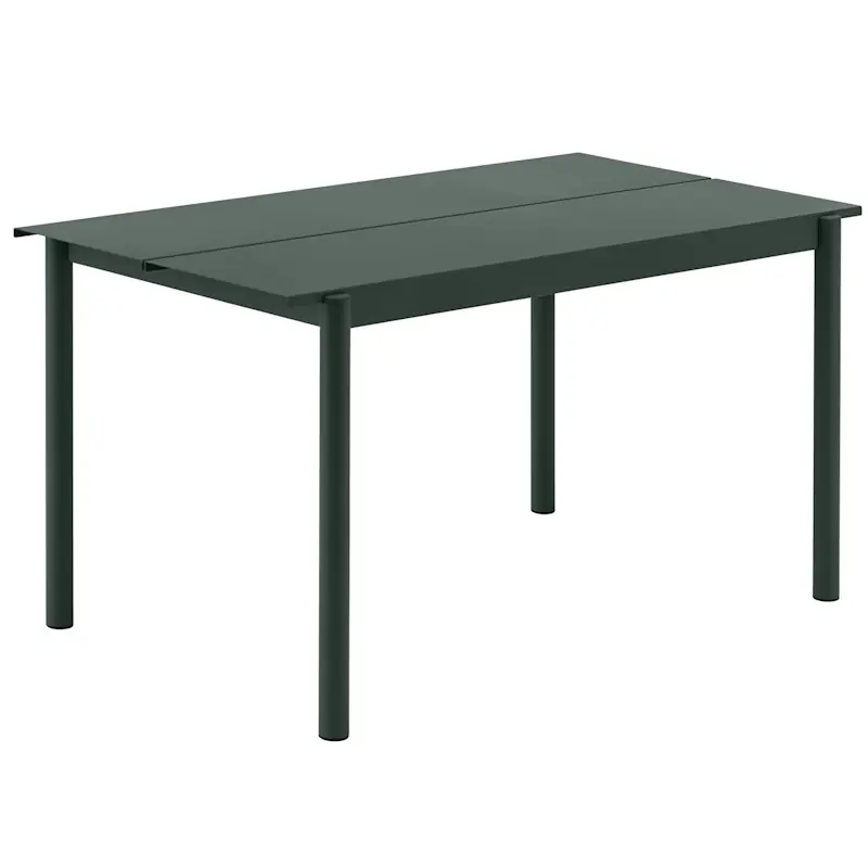Linear Bord Stål 75x140 cm, Mörkgrön Utförsäljning