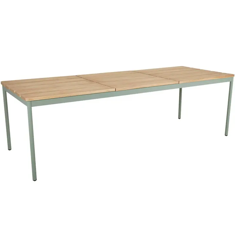 Nox Matbord Aluminium/Teak 90x238 cm, Dusty Green Begränsad tid