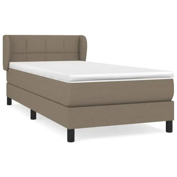 vidaXL Ramsäng med madrass taupe 80x200 cm tyg Kampanjpris
