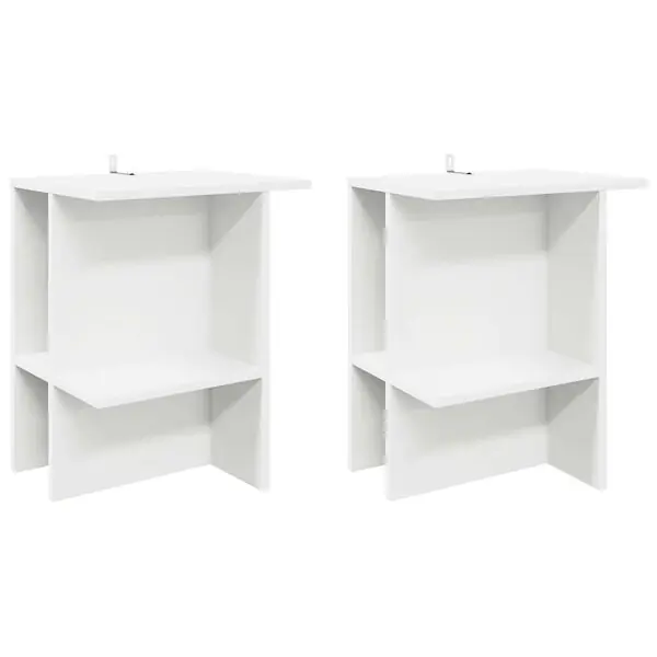 Populärt val vidaXL Kaffeebord 2 pcs Vit 40 x 30 x 49 cm Konstruerat trä