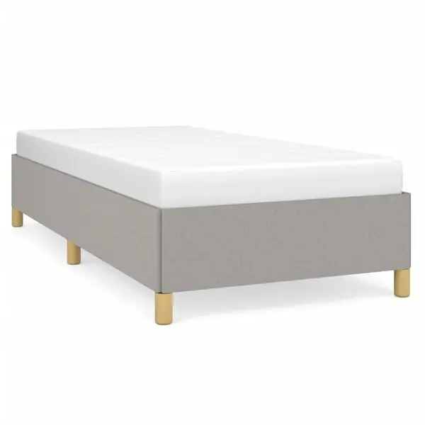 vidaXL Sängram utan madrass ljusgrå 80x200 cm tyg Rea
