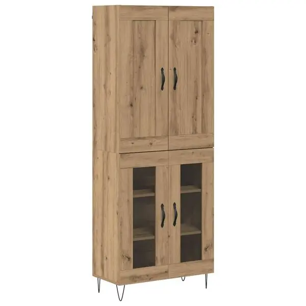 vidaXL Skåp Artisan Ek 69,5 x 34 x 180 cm Konstruerat trä Fynd